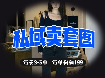 私域卖套图每天3-5单，每单利润99-AIPOD