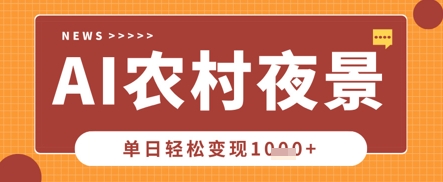 Deepseek制作农村夜景视频，一条视频点赞20W+，单日变现数张-AIPOD