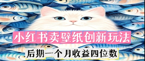 小红书卖壁纸创新玩法，后期一个月收益四位数-AIPOD