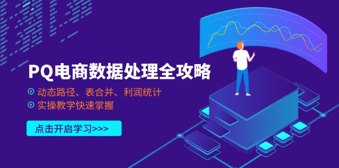 （14240期）PQ电商数据处理全攻略，动态路径、表合并、利润统计，实操教学快速掌握-AIPOD