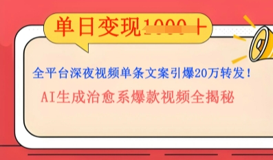 全平台深夜文案新风口：DeepSeek生成百万播放量金句，治愈系内容涨粉速度快4倍-AIPOD