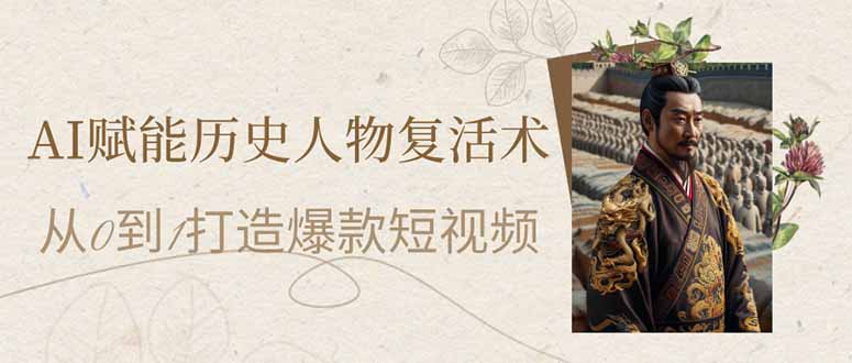 （14311期）AI赋能历史人物复活术：从0到1打造爆款短视频-AIPOD