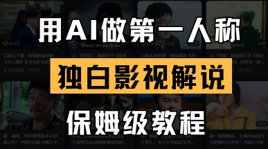用AI做第一人称独白影视解说，手把手教学，保姆级教程-AIPOD