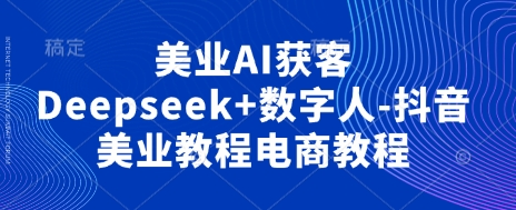 美业AI获客Deepseek+数字人-抖音美业教程电商教程-AIPOD
