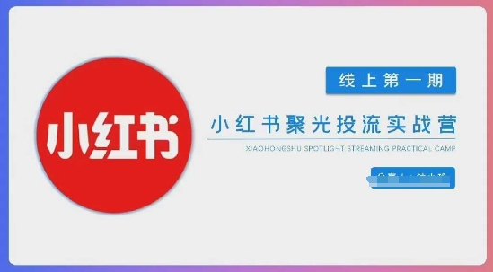 小红书聚光陪跑第一期，教你从0到1玩转小红书聚光投流，搭建小红书付费投流团队，更快的见到效果-AIPOD