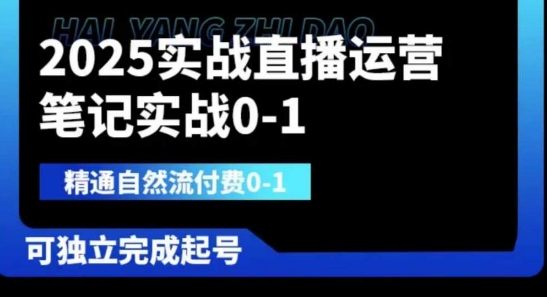 2025实战直播运营0-1，精通自然流付费0-1，可独立完成起号-AIPOD