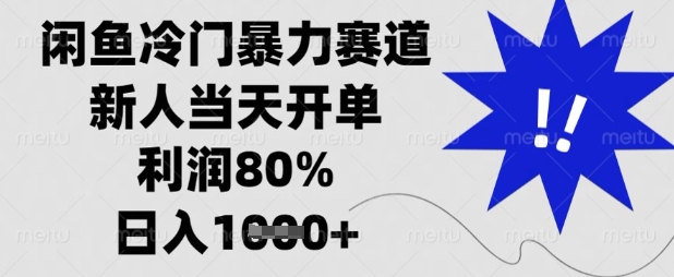 闲鱼冷门暴力赛道，新人当天开单，利润80%，日入数张【揭秘】-AIPOD