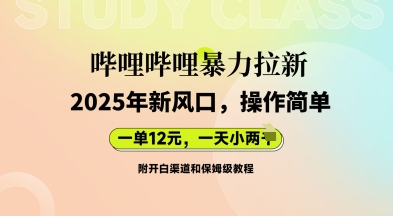 哔哩哔哩暴力拉新：2025年新风口，一单12元，一天数张(附开白渠道和保姆级教程)-AIPOD